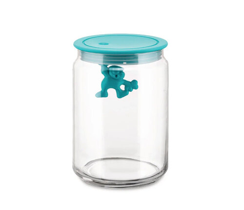  Alessi Voorraadddoos glas - lichtblauw deksel kunststof 90 cl 