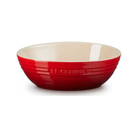 Ovale serveerbowl / serveerschaal rood kersenrood 29 cm 3.2 liter
