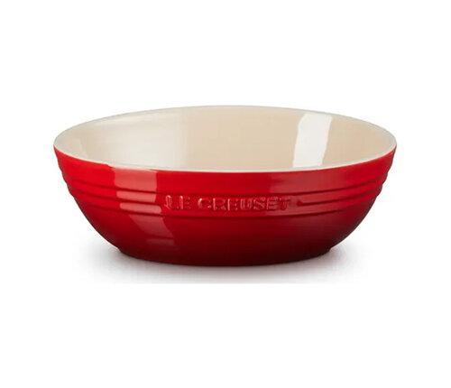  Le Creuset Ovale serveerbowl / serveerschaal rood kersenrood 29 cm 3.2 liter 
