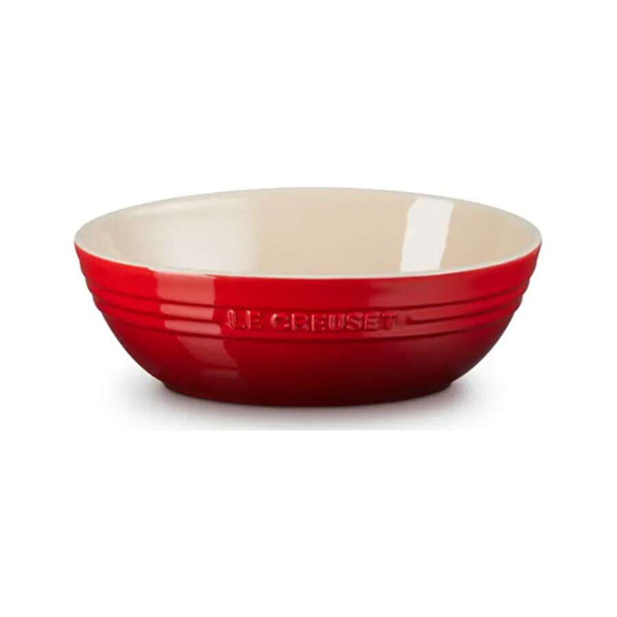Ovale serveerbowl / serveerschaal rood kersenrood 29 cm 3.2 liter-1