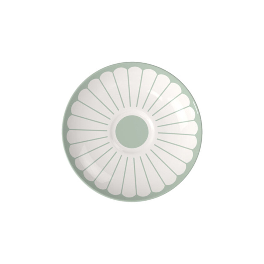 Schotel koffiekop / ondertas Fleur vert groen-1