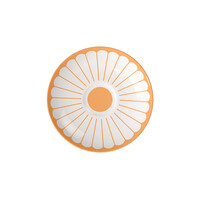 thumb-Schotel koffiekop / ondertas Fleur oranje soleil-1