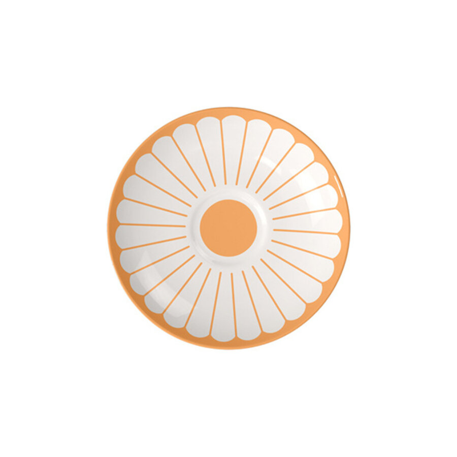 Schotel koffiekop / ondertas Fleur oranje soleil-1