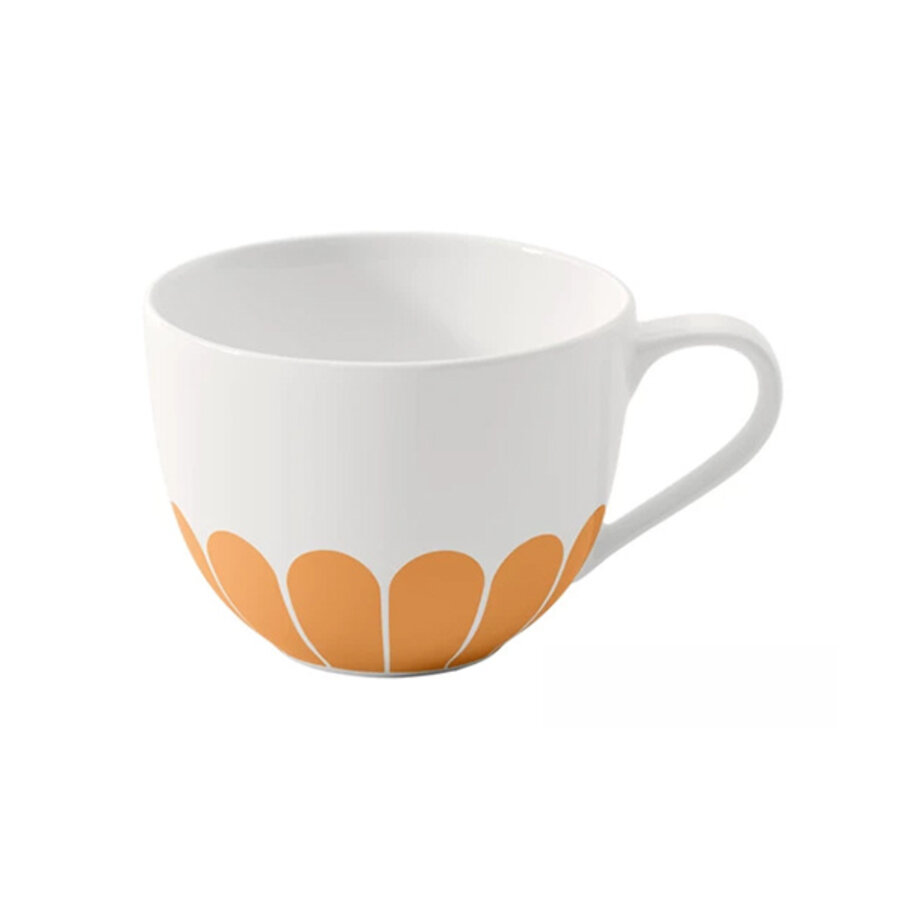 Schotel koffiekop / ondertas Fleur oranje soleil-2