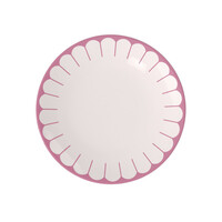 Dinerbord / Plat bord Fleur 26.5 cm rood roze cassis