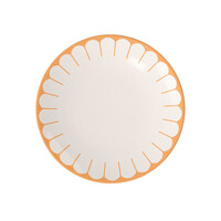 Dinerbord / Plat bord Fleur 26.5 cm oranje soleil
