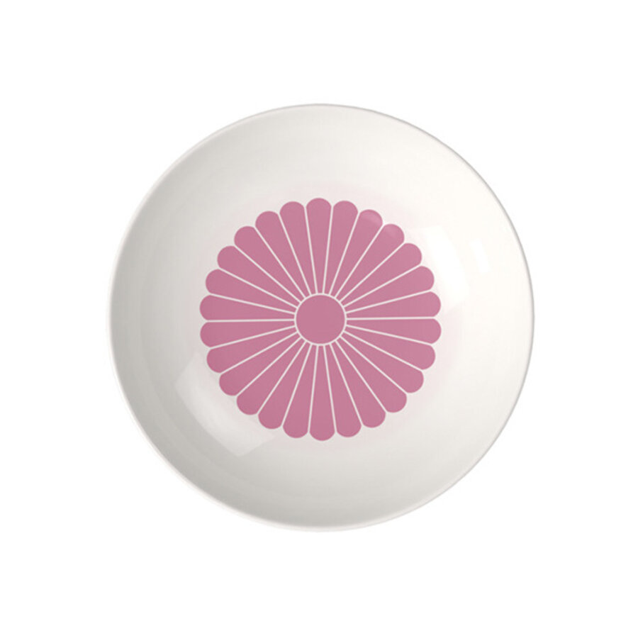 Diep bord / Pastabord Fleur 24 cm rood roze cassis-2