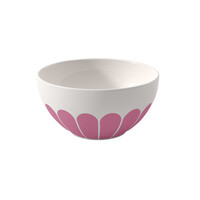 Bol / Bowl / Mueslikom Fleur 14 cm 43 cl rood roze cassis