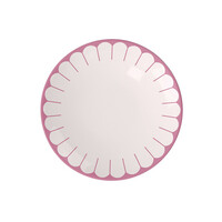 Ontbijtbord / Dessertbord Fleur 21 cm rood roze cassis