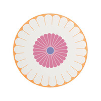 Ronde schotel / taartschotel / onderbord Fleur Couleur 32 cm