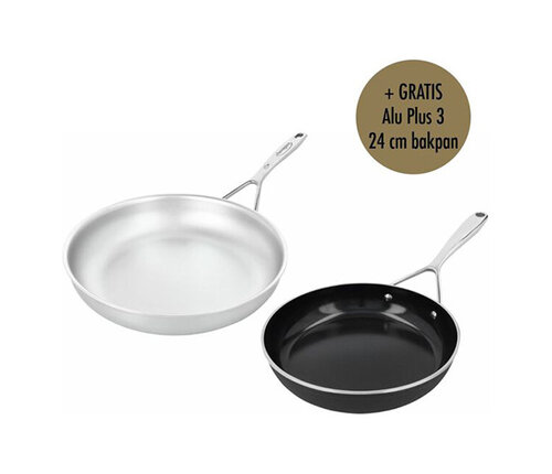  Demeyere Bakpan Silverline 7 28 cm + gratis Alu Plus 3 bakpan 24 cm 