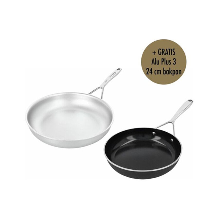 Bakpan Silverline 7 28 cm + gratis Alu Plus 3 bakpan 24 cm-1