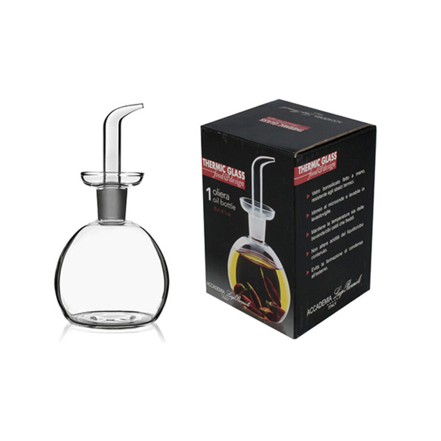 Olieflesje / Olijfolieflesje glas 25 cl met gietstop-1