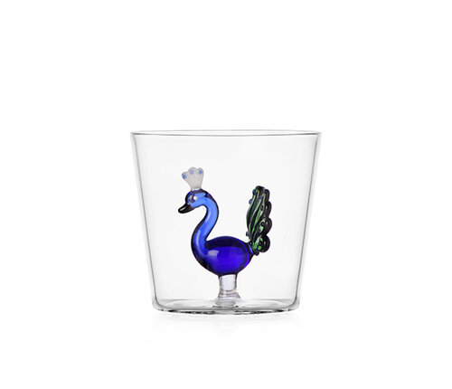  Ichendorf Milano Glas / Beker Animal Farm blauwe pauw 
