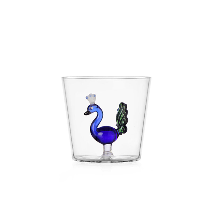 Glas / Beker Animal Farm blauwe pauw-1