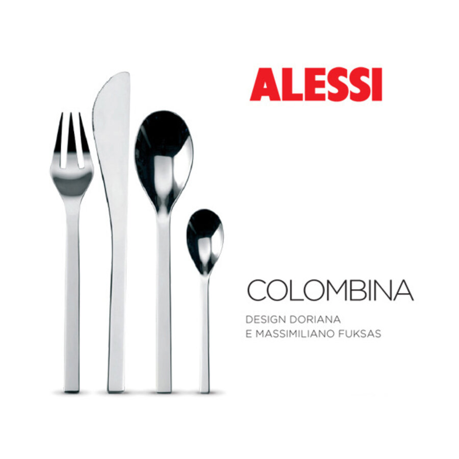 Set 6 visvorken en vismessen Alessi Colombina Fish-2