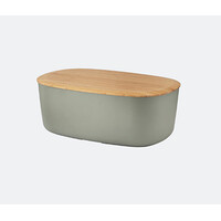 Brooddoos 34 cm warmgrijs melamine - bambou deksel
