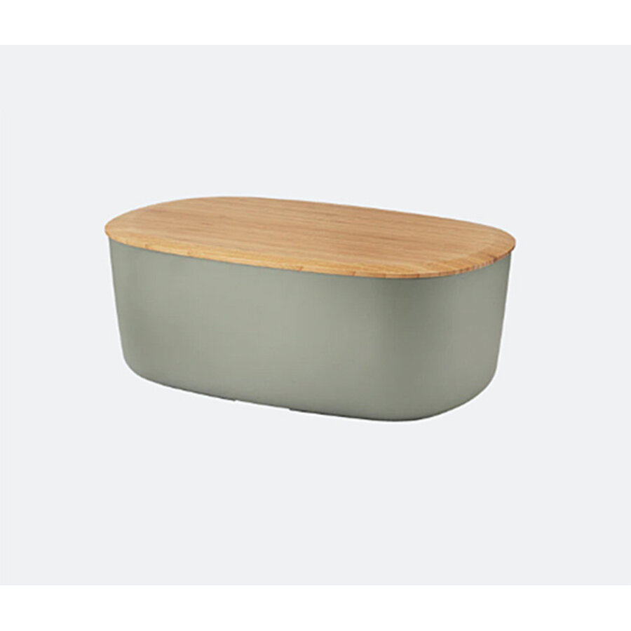 Brooddoos 34 cm warmgrijs melamine - bambou deksel-1