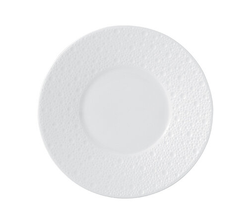  Bernardaud - Limoges Broodbordje / Cocktailbordje porselein Ecume wit 16 cm 