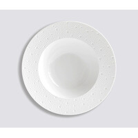 Diep bord porselein Ecume wit 23 cm