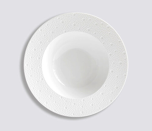  Bernardaud - Limoges Diep bord porselein Ecume wit 23 cm 