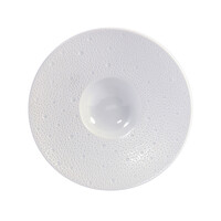 Diep bord porselein 23 cm Ecume wit met brede rand Pacific