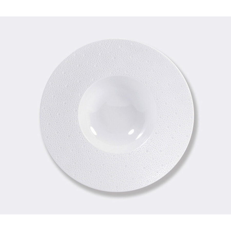 Diep bord porselein Ecume wit 27 cm met brede rand-1