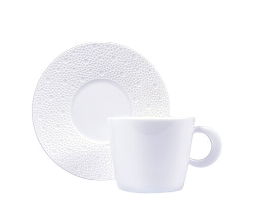  Bernardaud - Limoges Theekop en schotel porselein Ecume wit 