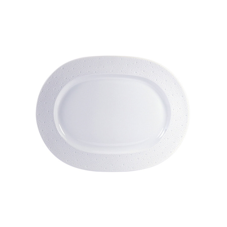 Ovale schotel porselein 35 cm Ecume wit-1