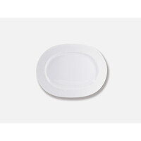 thumb-Ovale schotel porselein 30 cm Ecume wit-1