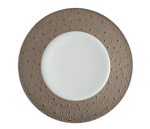  Bernardaud - Limoges Plat bord of dinerbord porselein 26 cm Ecume Platina 