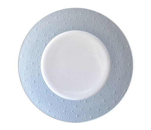  Bernardaud - Limoges Plat bord of dinerbord porselein 26 cm Ecume lichtblauw 