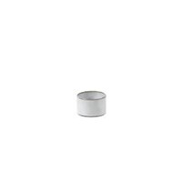 Beker laag cyl. rond Anita wit binnen en buiten met roestrandje bovenaan 16 cl  b5116101