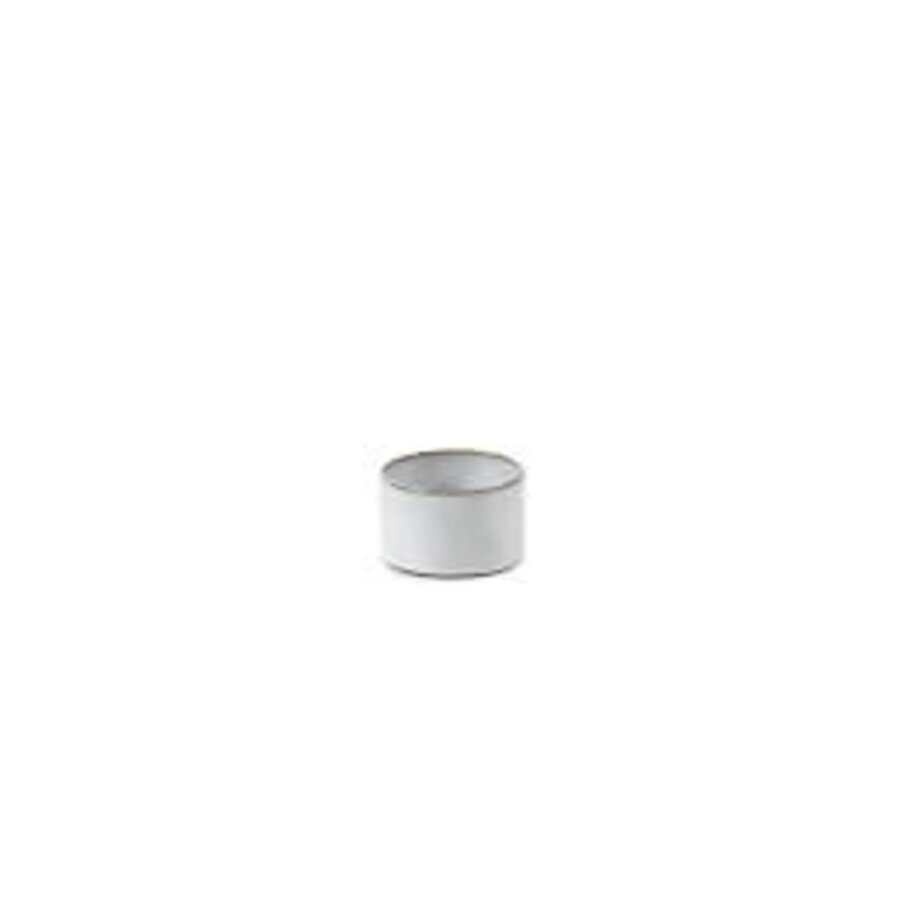 Beker laag cyl. rond Anita wit binnen en buiten met roestrandje bovenaan 16 cl  b5116101-1