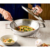 Wok Industry 30 cm 2 grepen met gratis glasdeksel (t.w.v. € 34.00)