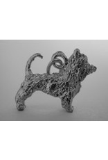 Handmade by Hanneke Weigel Zilveren Yorkshire terrier huismodel