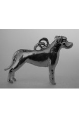 Handmade by Hanneke Weigel Sterling silver American staffordshire terrier