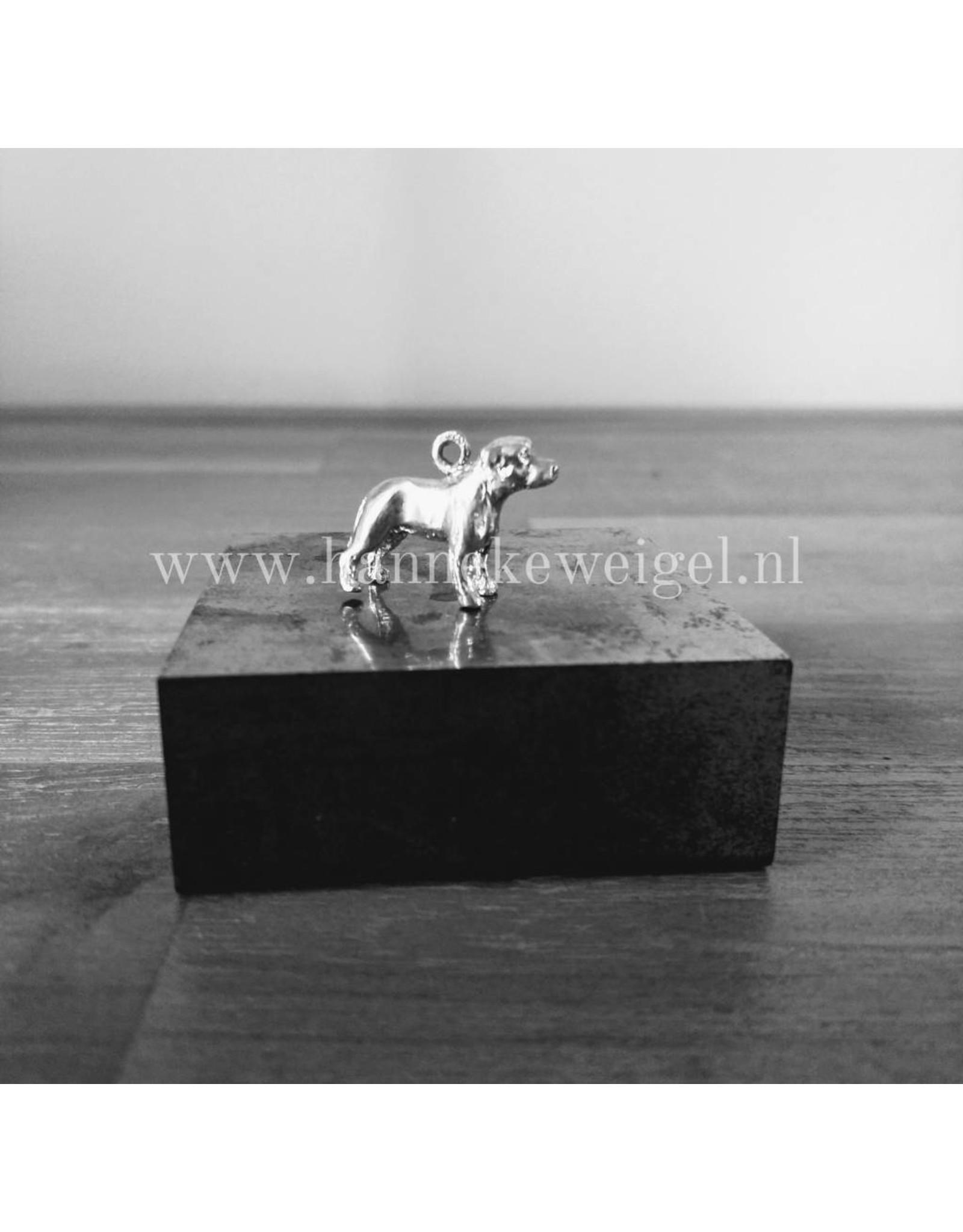 Handmade by Hanneke Weigel Sterling silver Staffordshire bull terrier