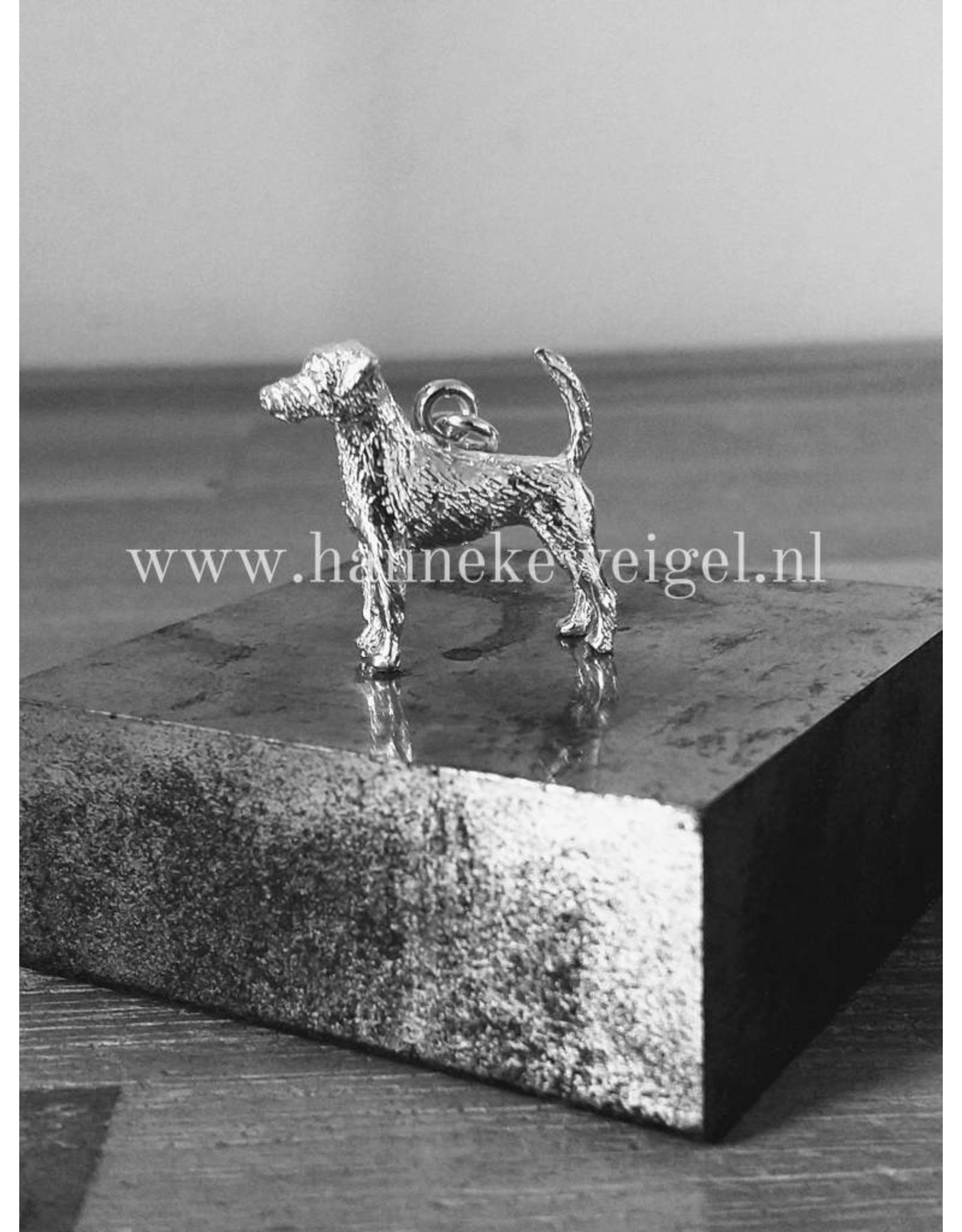 Handmade by Hanneke Weigel Sterling silver Parson jack russel terrier wirehaired