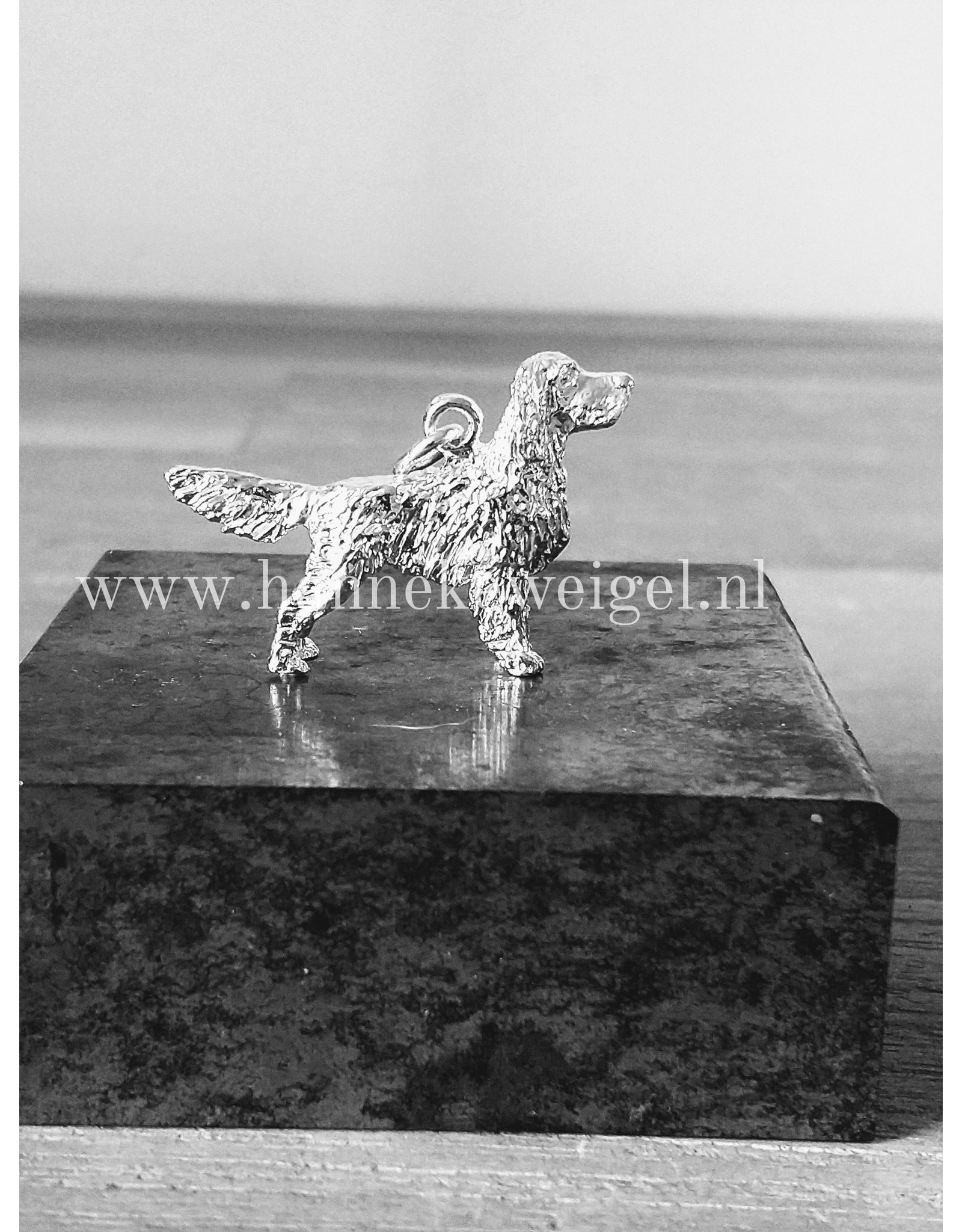 Handmade by Hanneke Weigel Sterling silver English springer spaniel