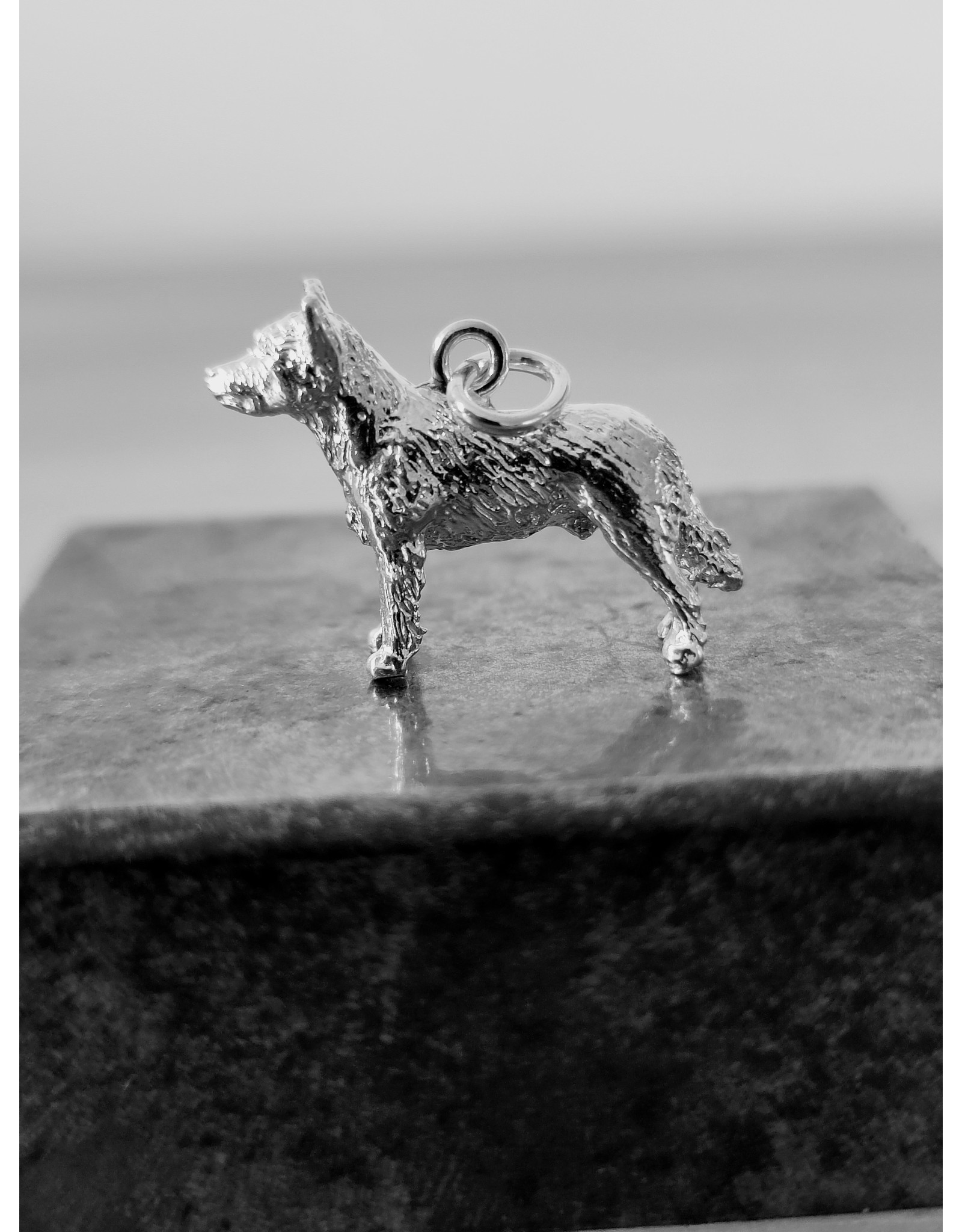 Handmade by Hanneke Weigel Zilveren Cattle dog