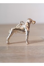 Handmade by Hanneke Weigel Zilveren Deense dog