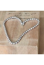 Handmade by Hanneke Weigel Pearl necklace grey tones round 7.0-7.5mm