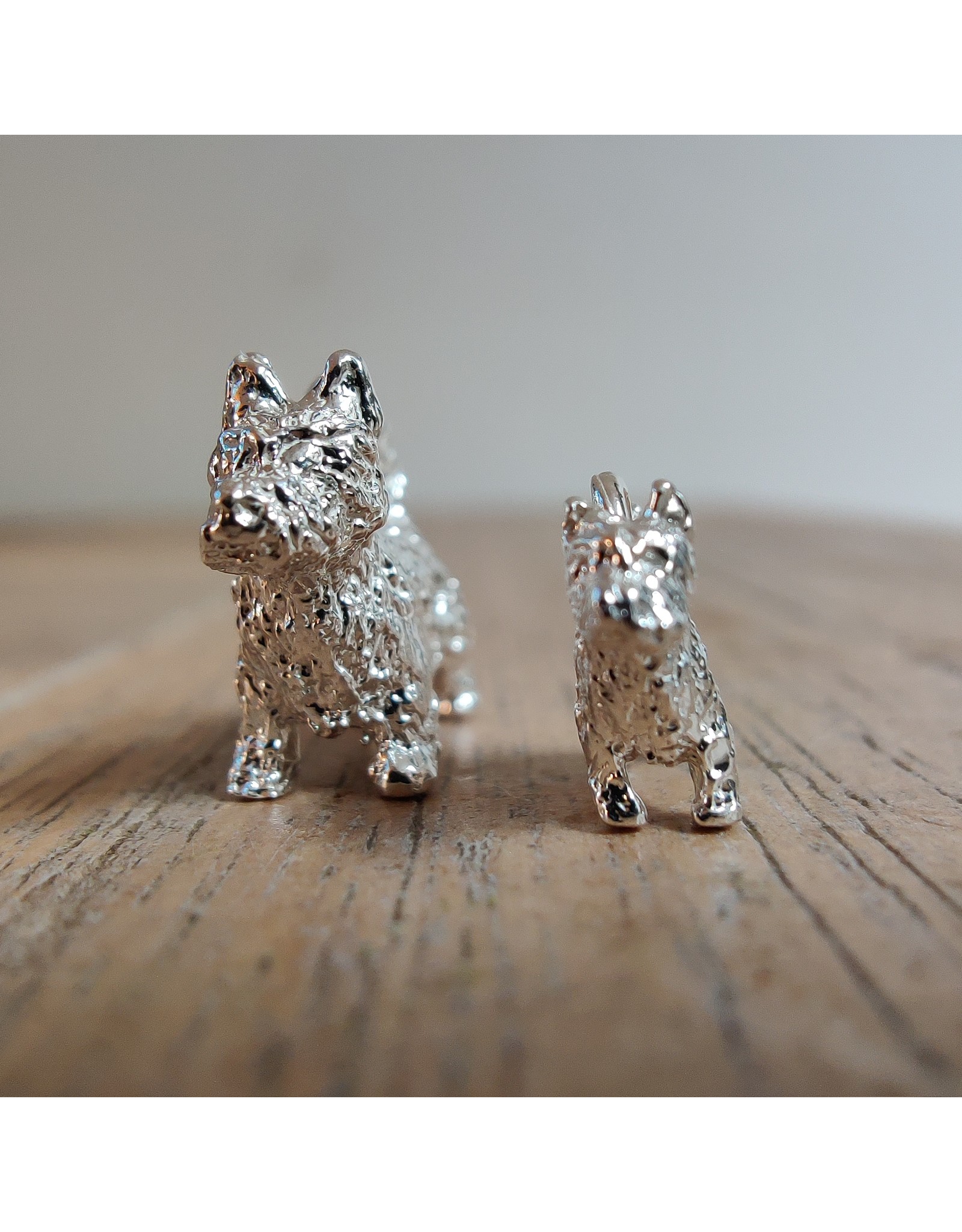 Handmade by Hanneke Weigel Sterling silver Norwich terrier