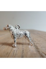 Handmade by Hanneke Weigel Zilveren Curly coated retriever