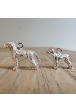 Handmade by Hanneke Weigel Sterling silver Irish water spaniel