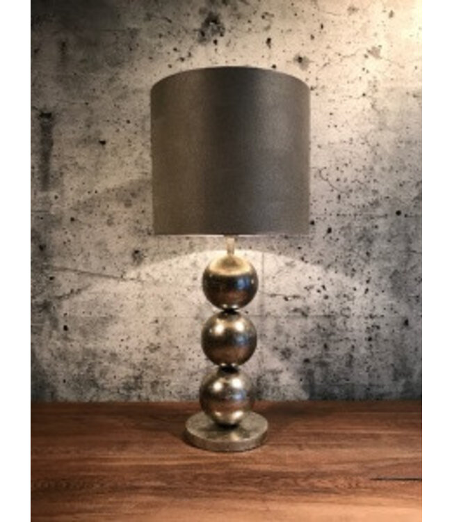 Leclercq & Bouwman tafellamp Boss Silver Cream  3 bollen