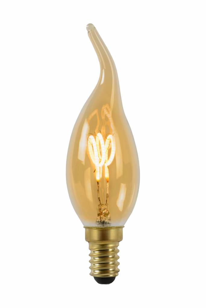 van nu af aan Makkelijk te lezen minimum Lucide dimbare LED kaarslamp amberkleurig met kooldraad-effect -  Homecompanyshop.nl