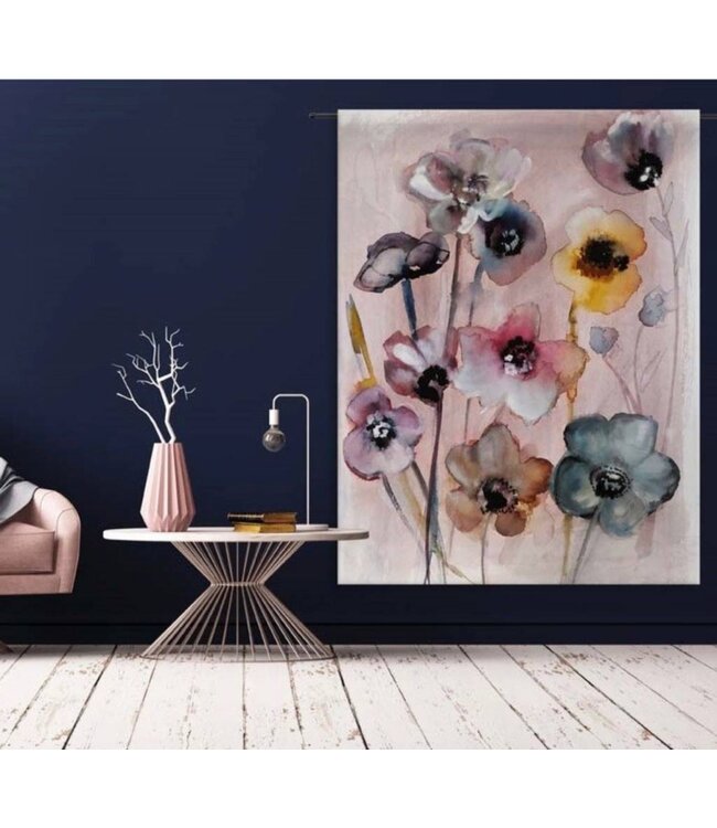 Wandkleed Flowers in Soft Hues