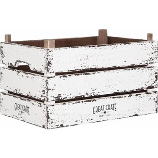 Great Crate witte houten krat Large